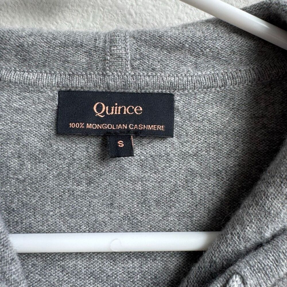 Quince 100% Mongolian Cashmere Full Zip Up Hoodie Sweatshirt Sweater Small - Picture 4 of 7